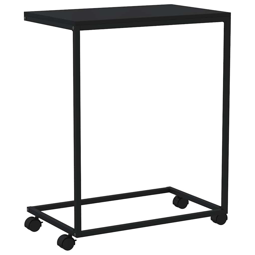 vidaXL Side Table | Black | Engineered wood | 55x35x70 cm | Portable