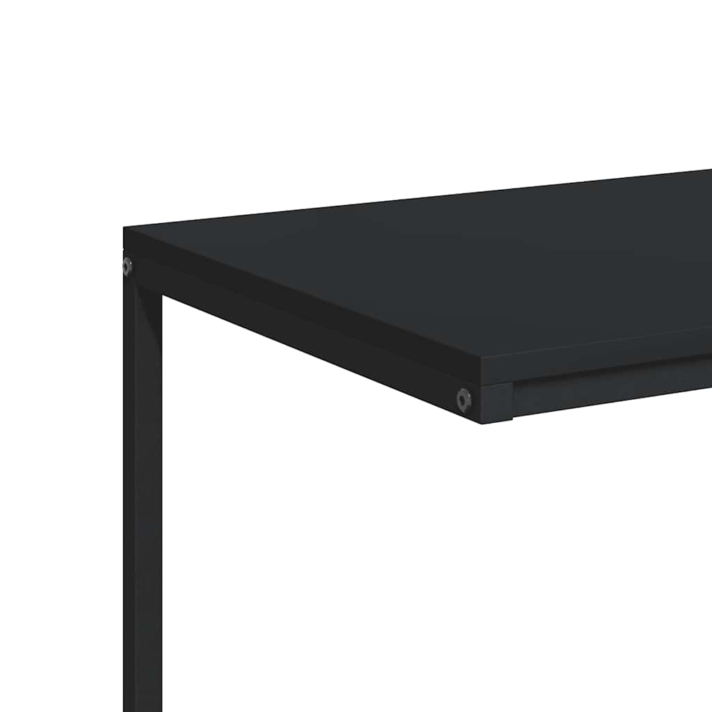 vidaXL Side Table | Black | Engineered wood | 55x35x70 cm | Portable