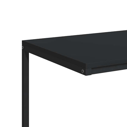 vidaXL Side Table | Black | Engineered wood | 55x35x70 cm | Portable