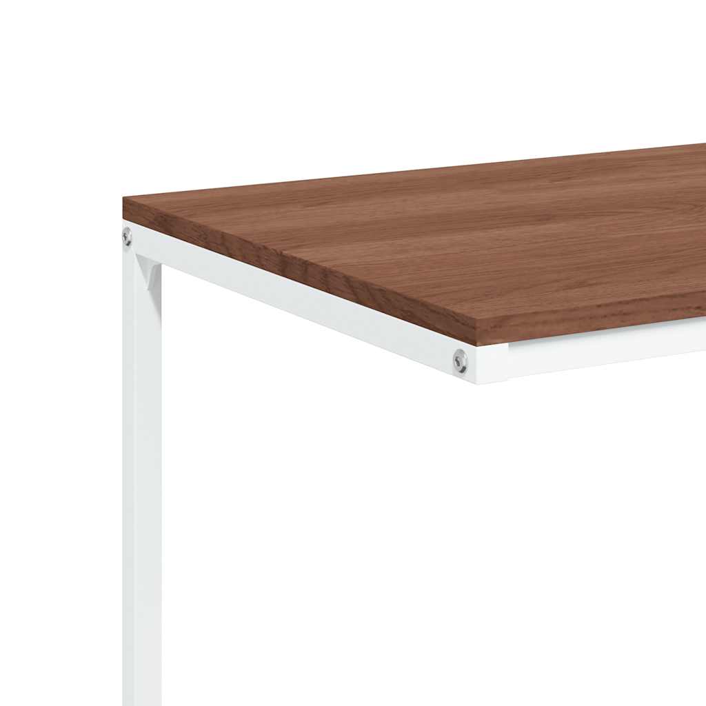 vidaXL Side Table with Wheels White 55x35x70 cm Engineered Wood
