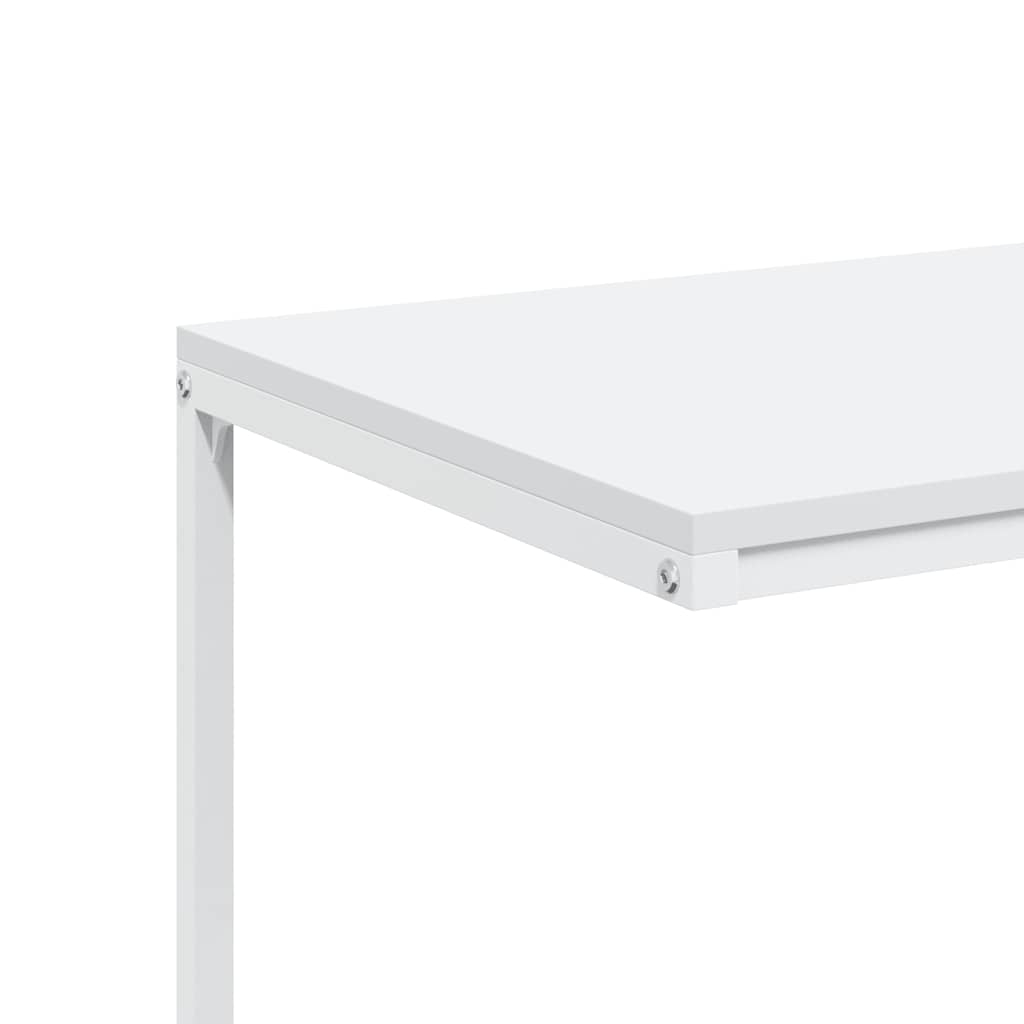 vidaXL Side Table with Wheels White 55x35x70 cm Engineered Wood