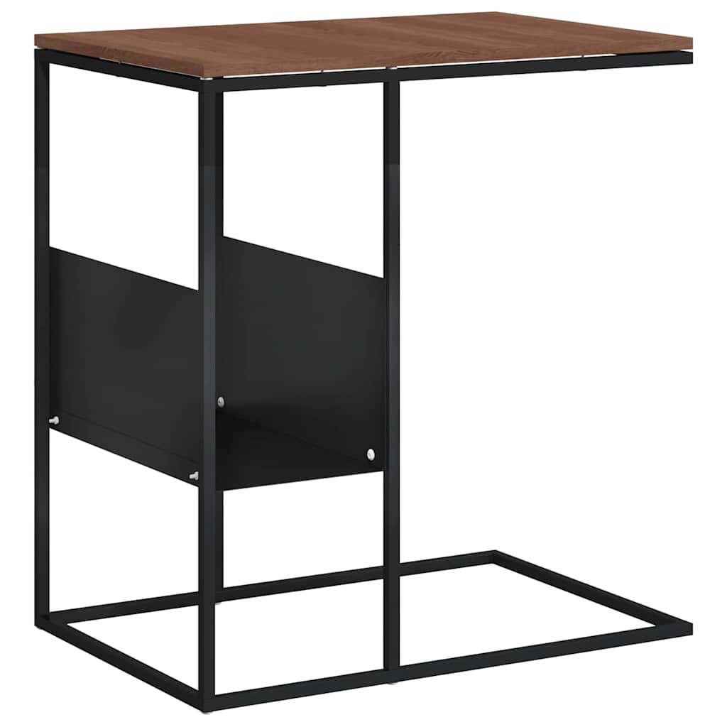 343104 vidaXL Side Table Black 55x36x59,5 cm Engineered Wood