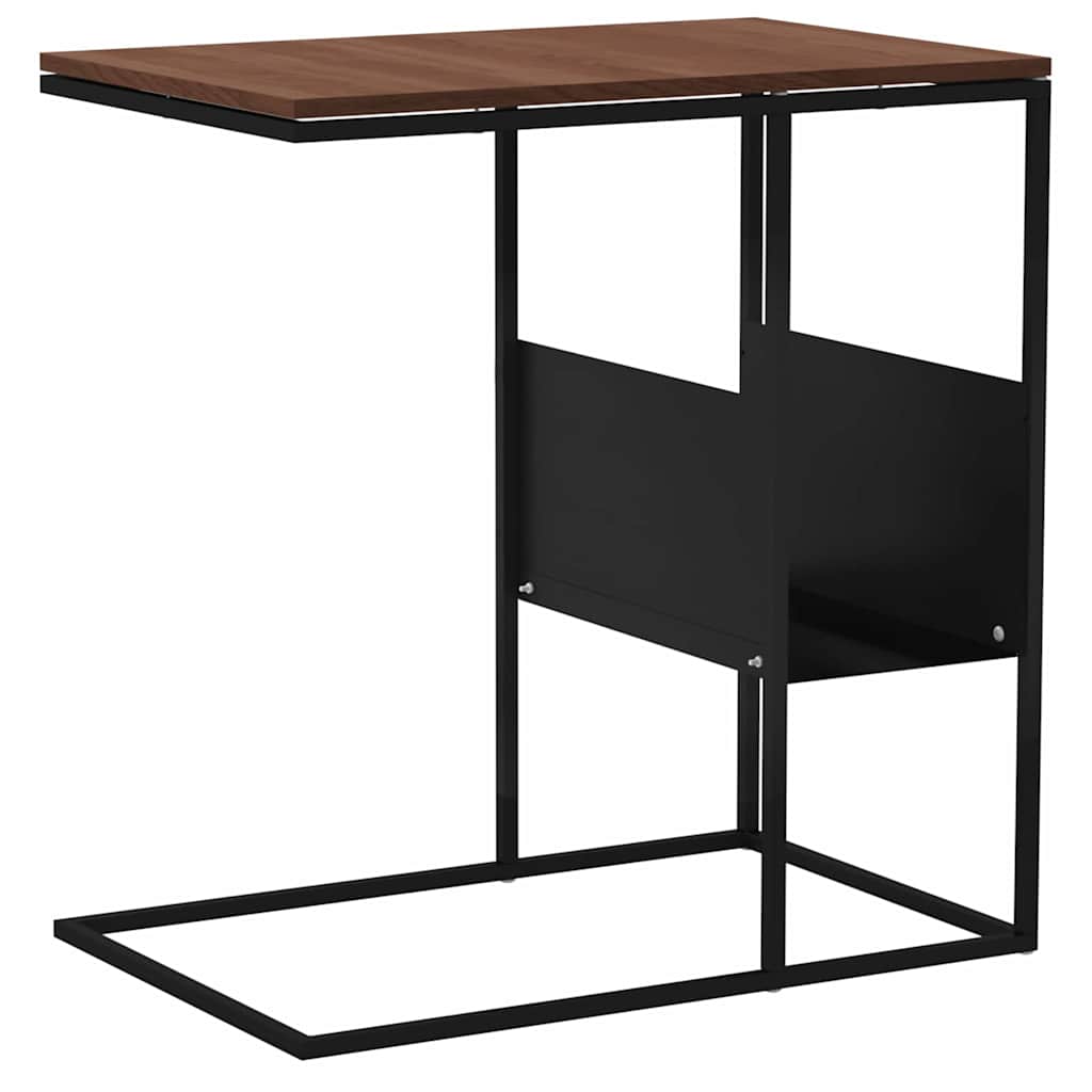 343104 vidaXL Side Table Black 55x36x59,5 cm Engineered Wood