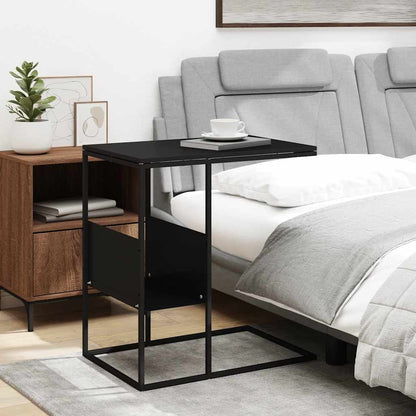 vidaXL Side Table | Black | Engineered wood, iron | Medium | Side Table