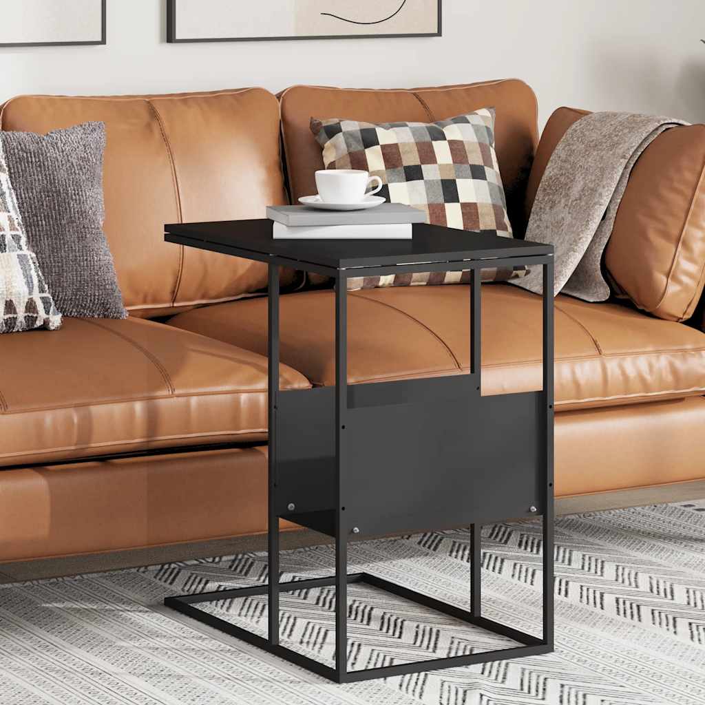 vidaXL Side Table | Black | Engineered wood, iron | Medium | Side Table