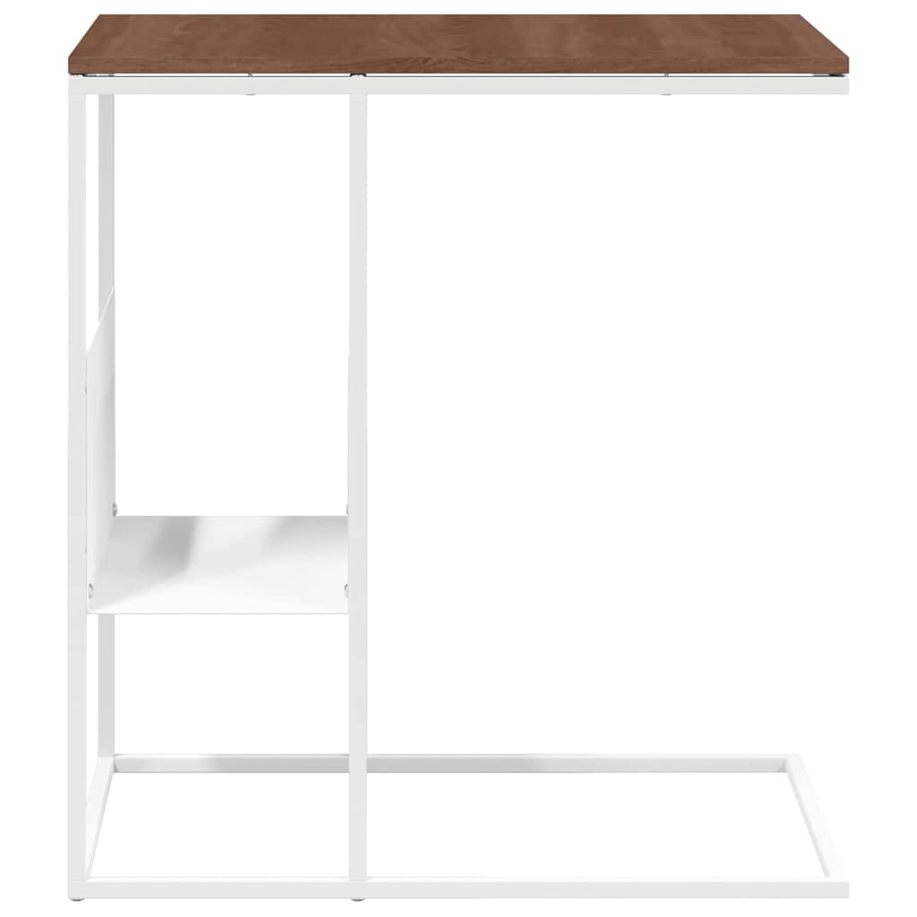 343106 vidaXL Side Table White 55x36x59,5 cm Engineered Wood