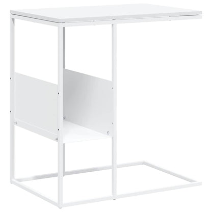 343107 vidaXL Side Table White 55x36x59,5 cm Engineered Wood