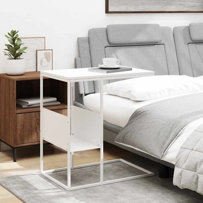 vidaXL Side Table White 55x36x59.5 cm Engineered Wood