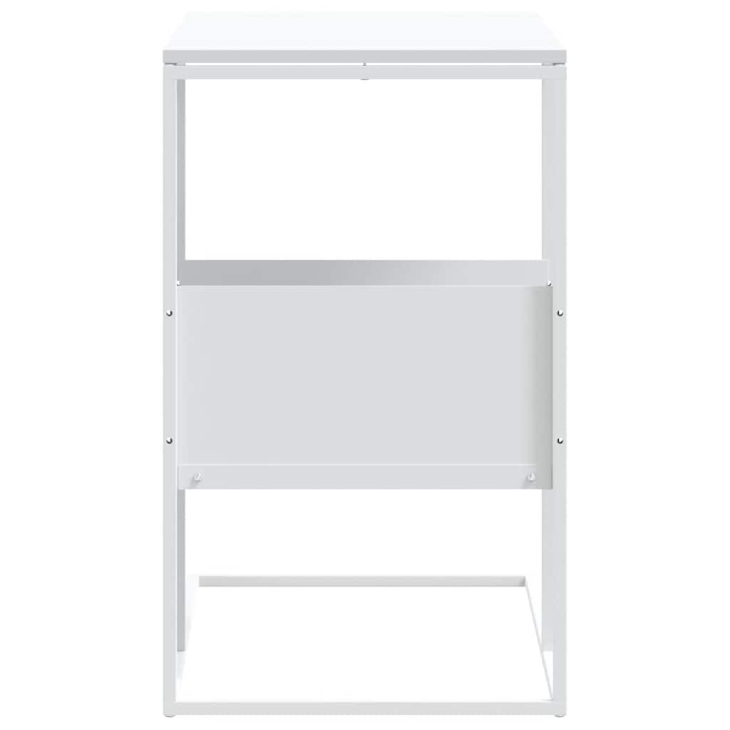 vidaXL Side Table White 55x36x59.5 cm Engineered Wood