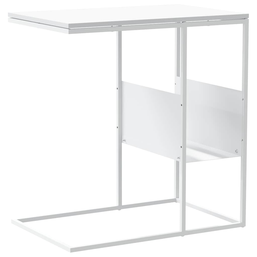 vidaXL Side Table White 55x36x59.5 cm Engineered Wood