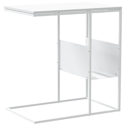 vidaXL Side Table White 55x36x59.5 cm Engineered Wood