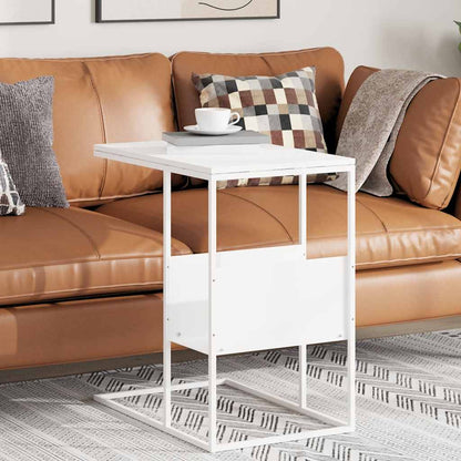 vidaXL Side Table White 55x36x59.5 cm Engineered Wood