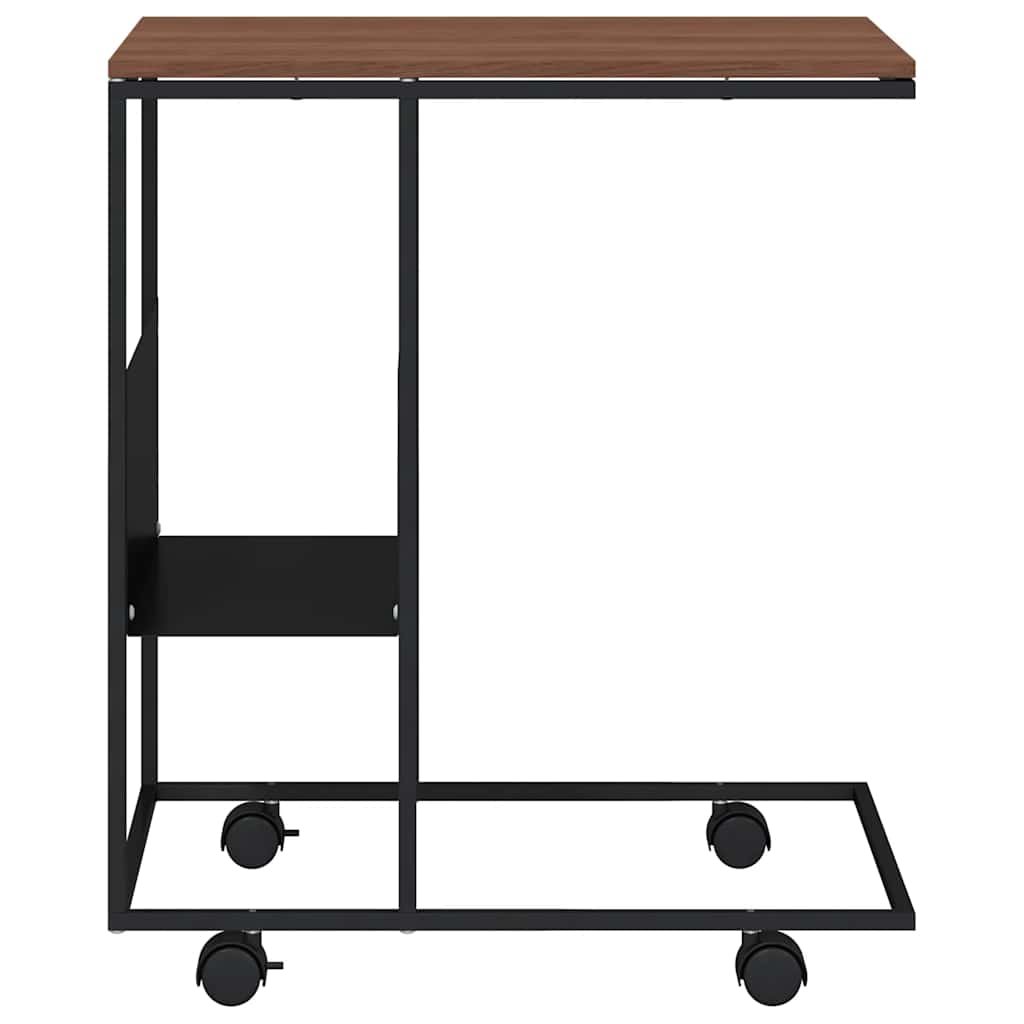 vidaXL Side Table | Black and Brown | Engineered wood and iron | Standard