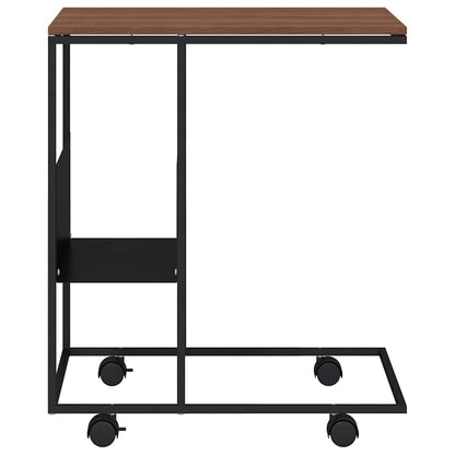 vidaXL Side Table | Black and Brown | Engineered wood and iron | Standard