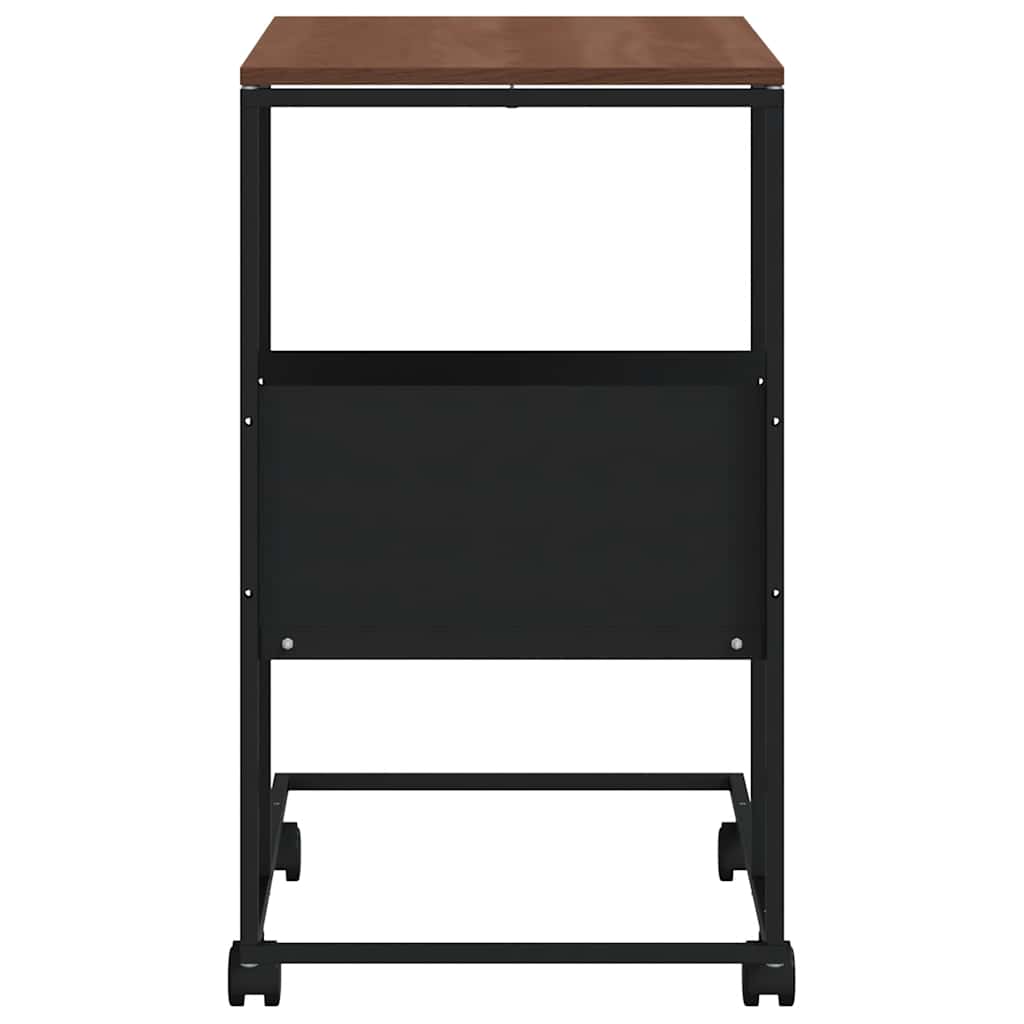 vidaXL Side Table | Black and Brown | Engineered wood and iron | Standard