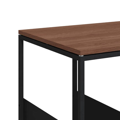 vidaXL Side Table with Wheels Black 55x36x63,5 cm Engineered Wood