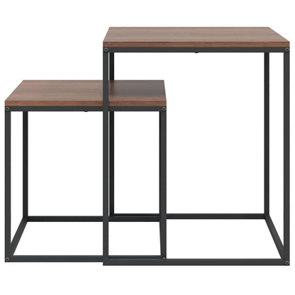 343112 vidaXL Coffee Table Set 2 pcs Engineered Wood and Metal