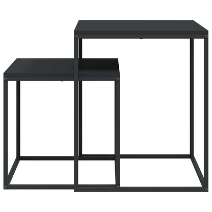 vidaXL Coffee Table Set 2 pcs Engineered Wood and Metal