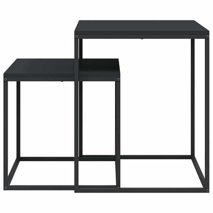 vidaXL Coffee Table Set 2 pcs Engineered Wood and Metal