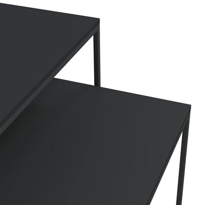 vidaXL Coffee Table Set 2 pcs Engineered Wood and Metal