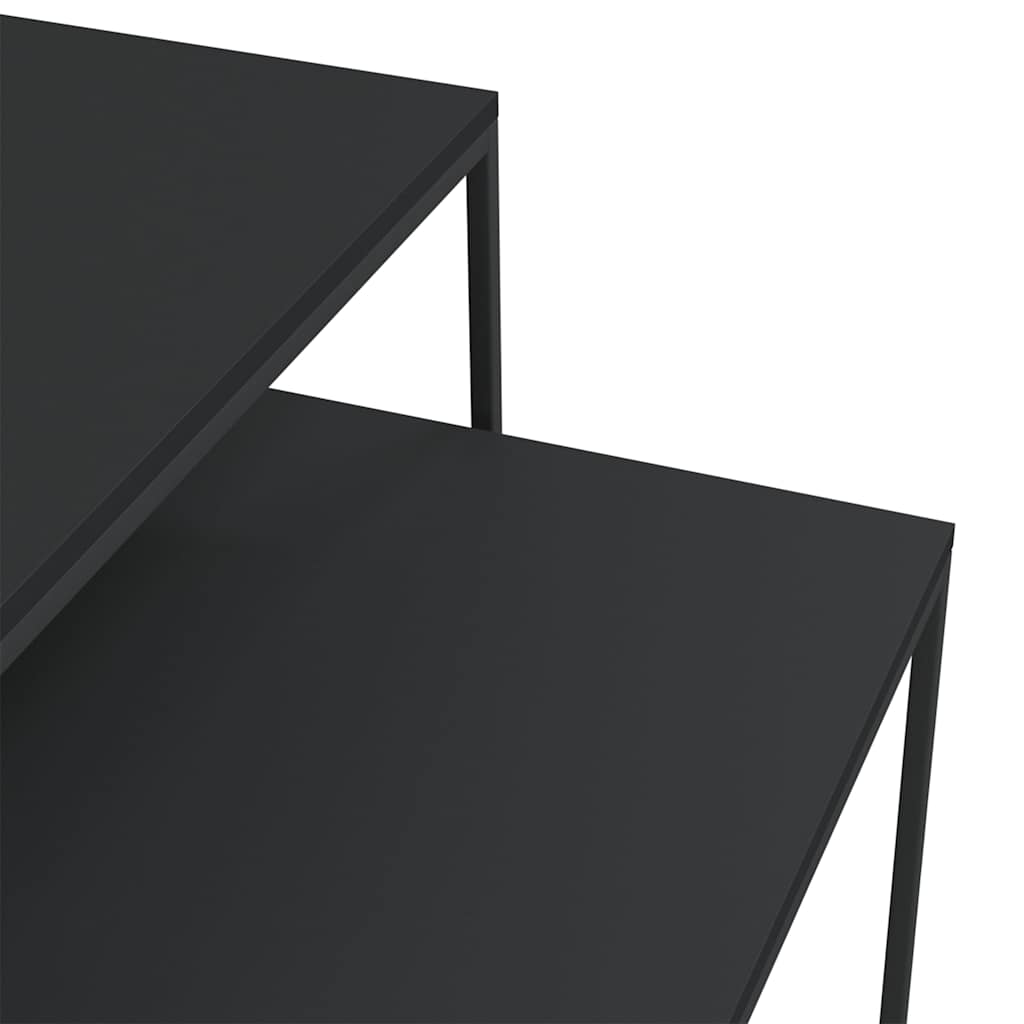 vidaXL Coffee Table Set 2 pcs Engineered Wood and Metal