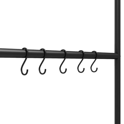 vidaXL Towel Rack Ladder with 5 Tiers Black 58x175 cm Iron