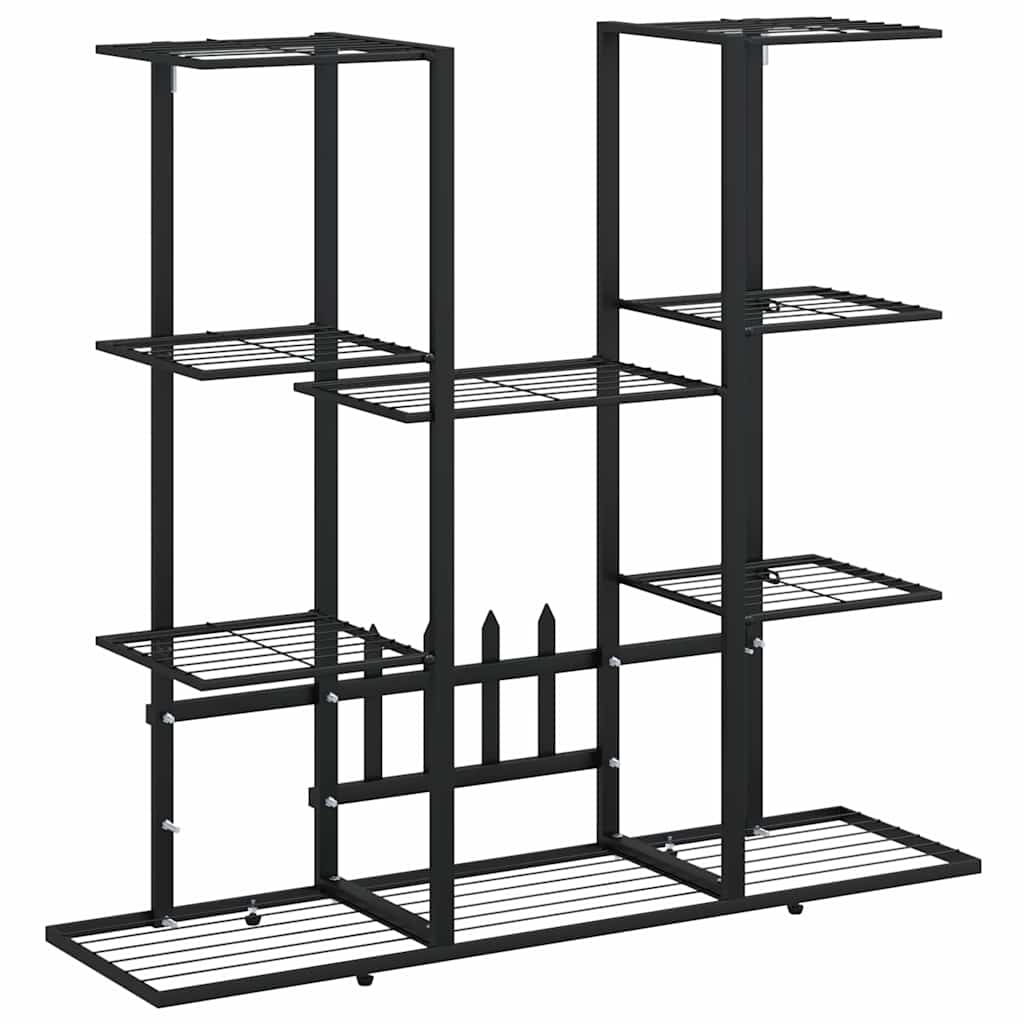 vidaXL Flower Stand 94,5x25x89 cm Black Iron