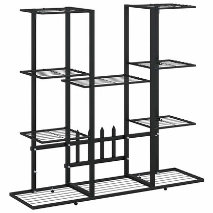 vidaXL Flower Stand 94,5x25x89 cm Black Iron