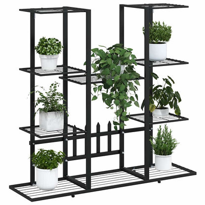 vidaXL Flower Stand 94,5x25x89 cm Black Iron