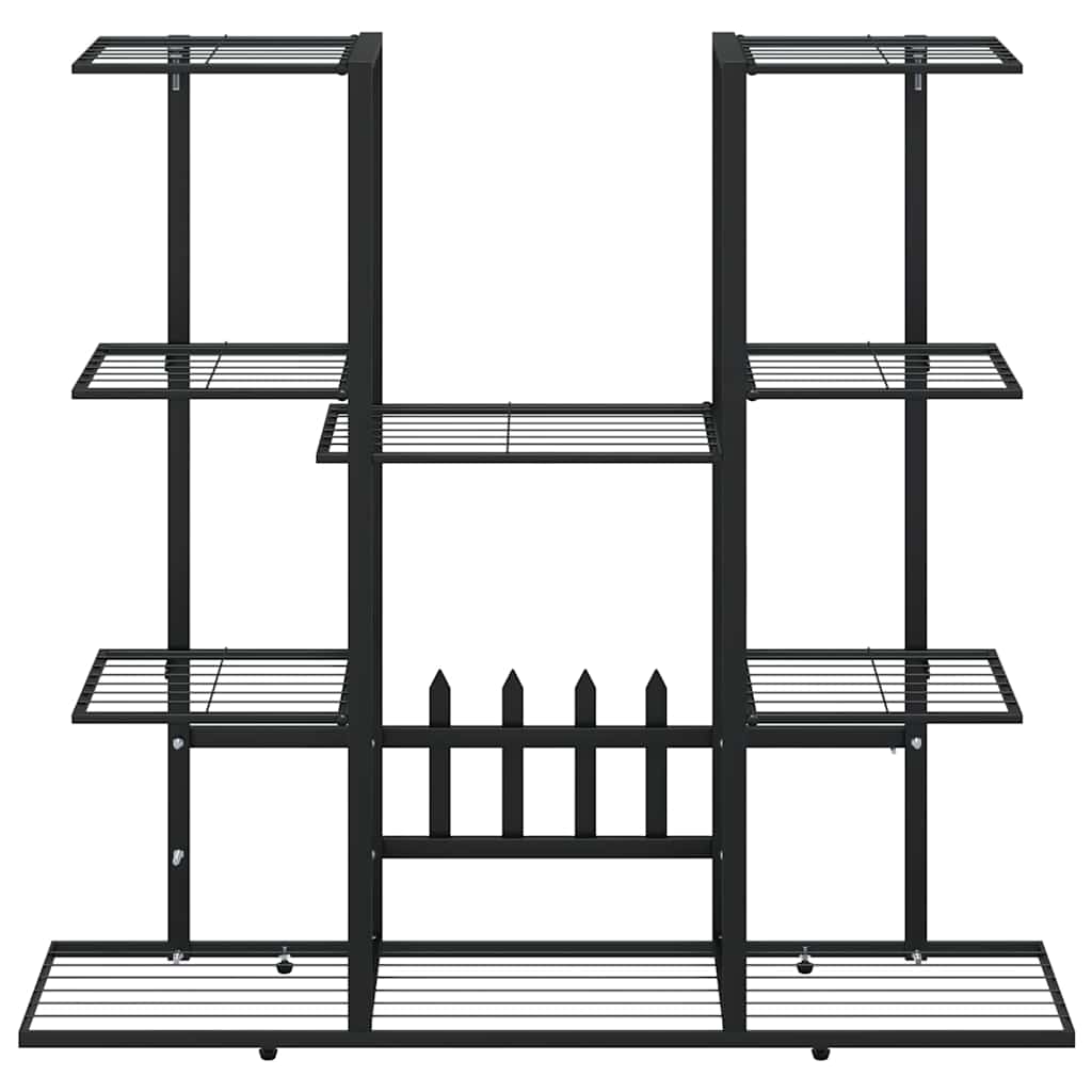 vidaXL Flower Stand 94.5x25x89 cm Black Iron