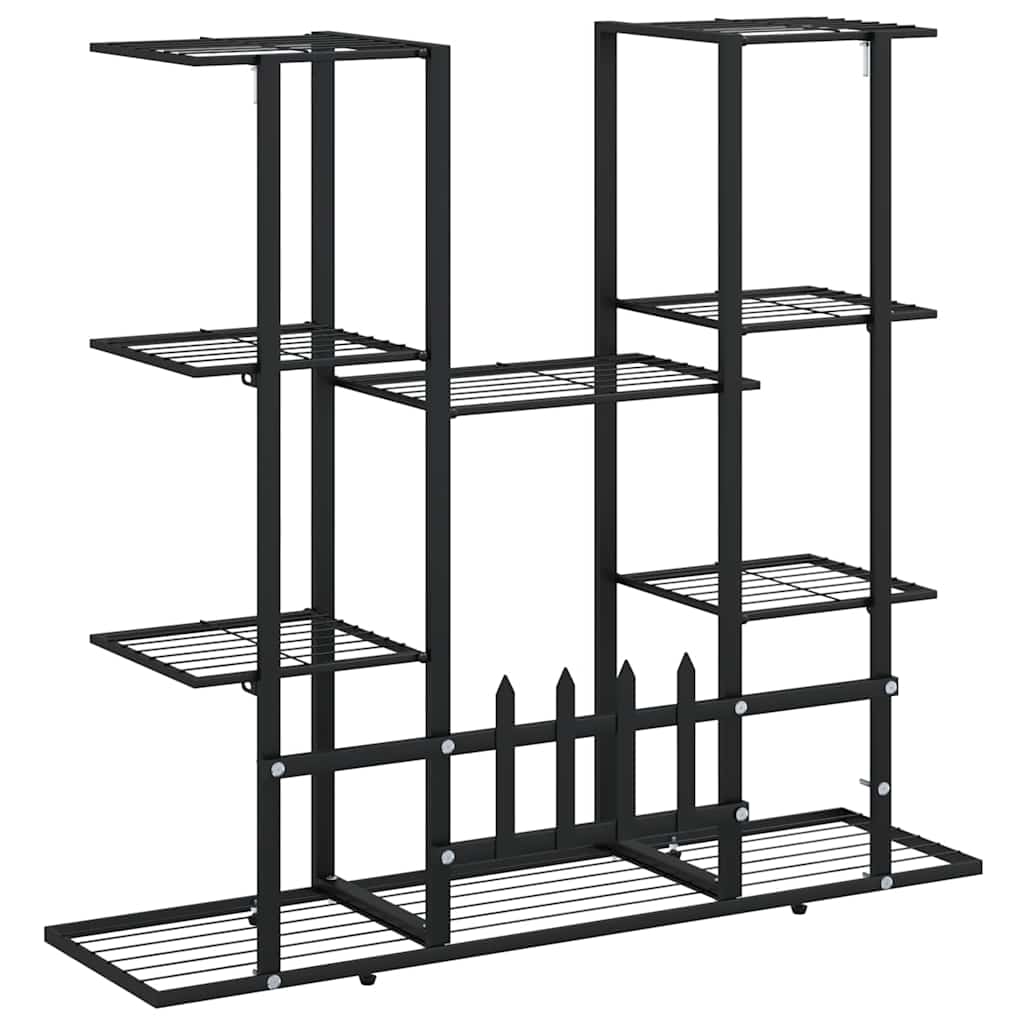 vidaXL Flower Stand 94,5x25x89 cm Black Iron