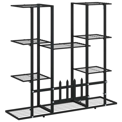 vidaXL Flower Stand 94,5x25x89 cm Black Iron