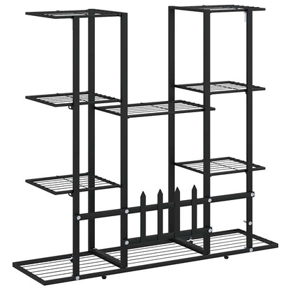 vidaXL Flower Stand 94.5x25x89 cm Black Iron