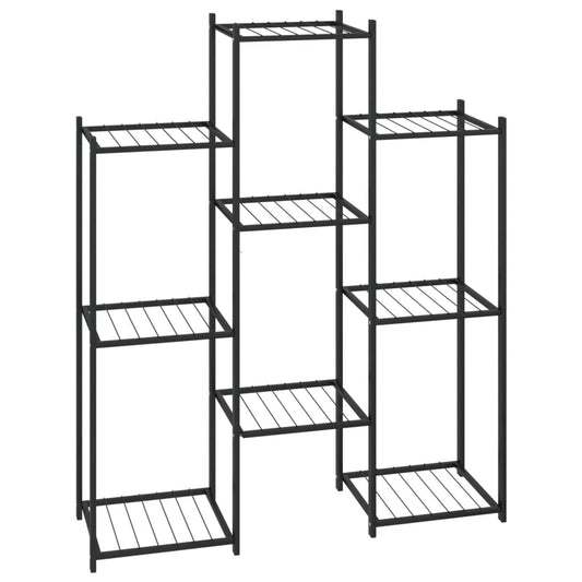 vidaXL Flower Stand 83x25x100 cm Black Iron