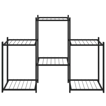 vidaXL Flower Stand 83x25x60 cm Black Iron