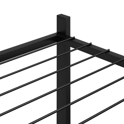 vidaXL Flower Stand 83x25x60 cm Black Iron