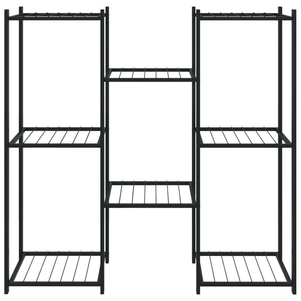 vidaXL Flower Stand 83x25x80 cm Black Iron