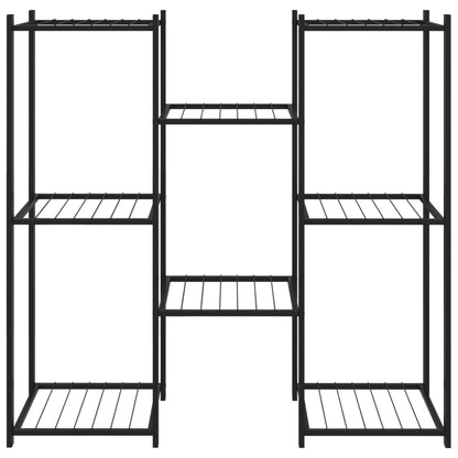 vidaXL Flower Stand 83x25x80 cm Black Iron