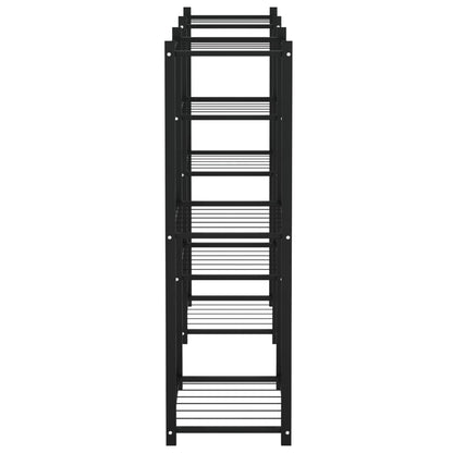 vidaXL Flower Stand 83x25x80 cm Black Iron