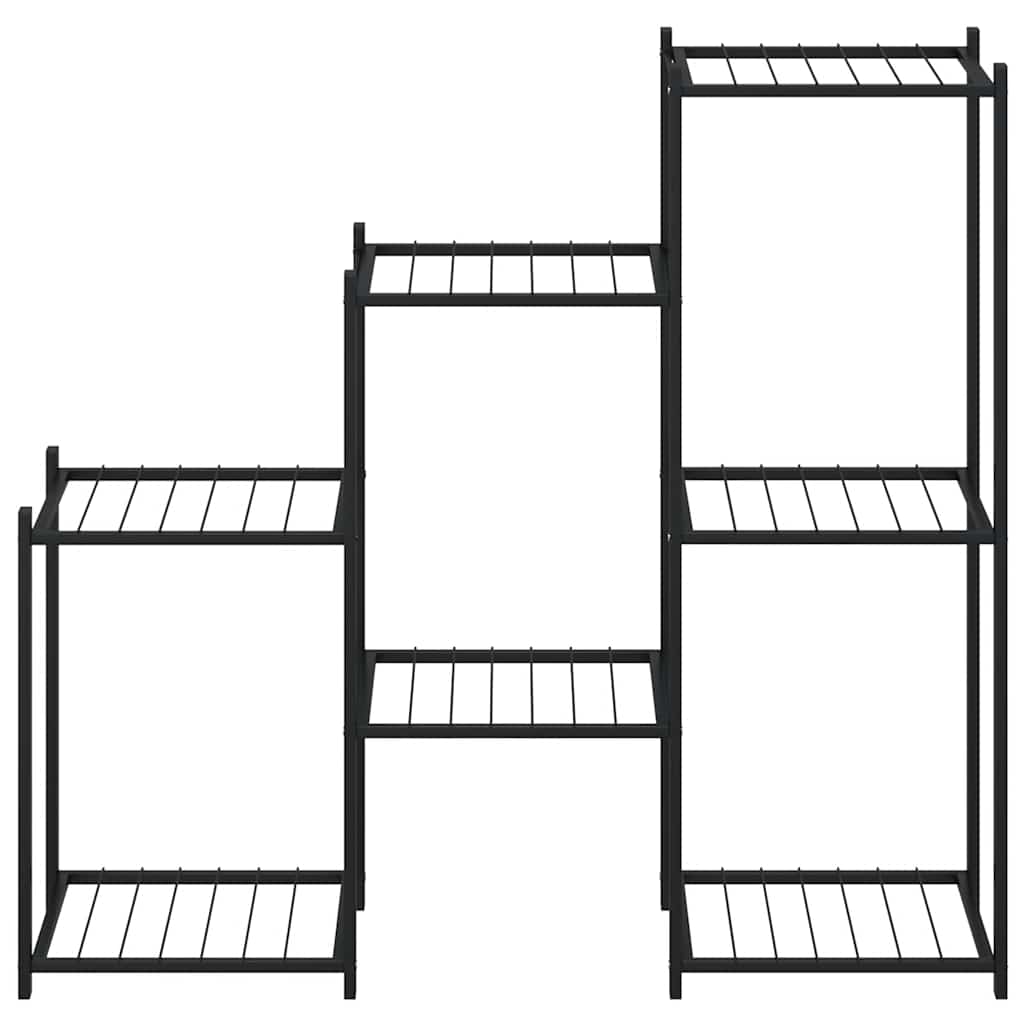 vidaXL Flower Stand 83x25x80 cm Black Iron