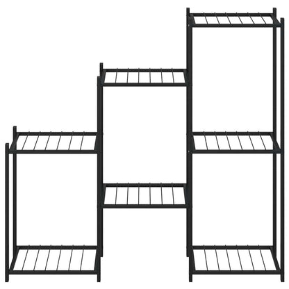 vidaXL Flower Stand 83x25x80 cm Black Iron