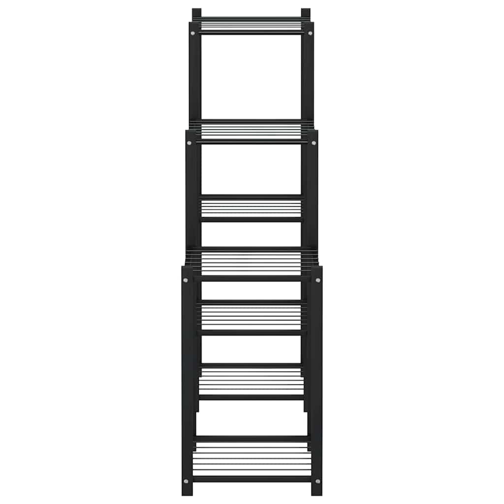 vidaXL Flower Stand 83x25x80 cm Black Iron
