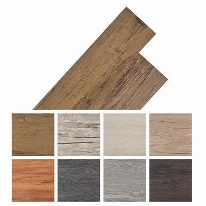 vidaXL Flooring Planks 18 pcs Walnut Brown 2.51 m² PVC