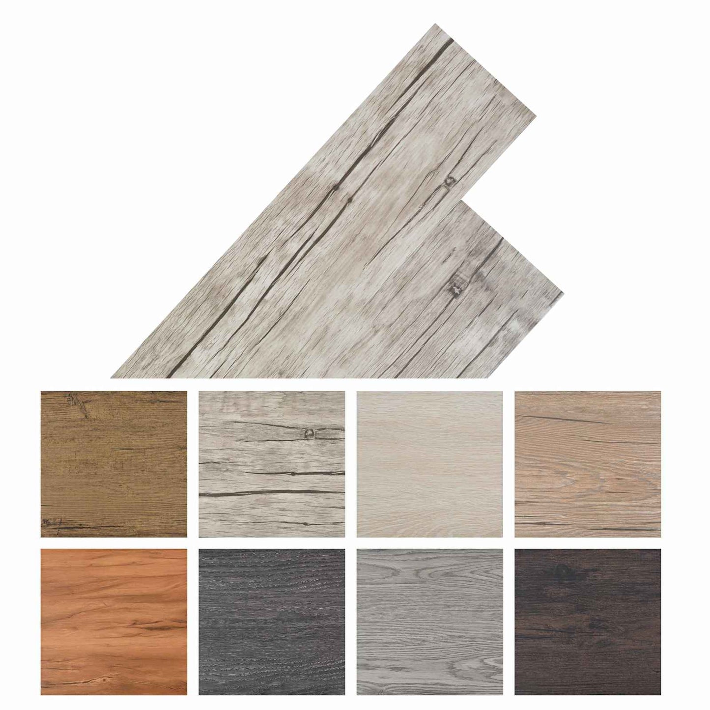 vidaXL Flooring Planks 2.51 m² 18 pcs PVC Oak washed