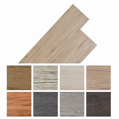 vidaXL Flooring Planks 18 pcs Oak Brown 2.51 m² PVC