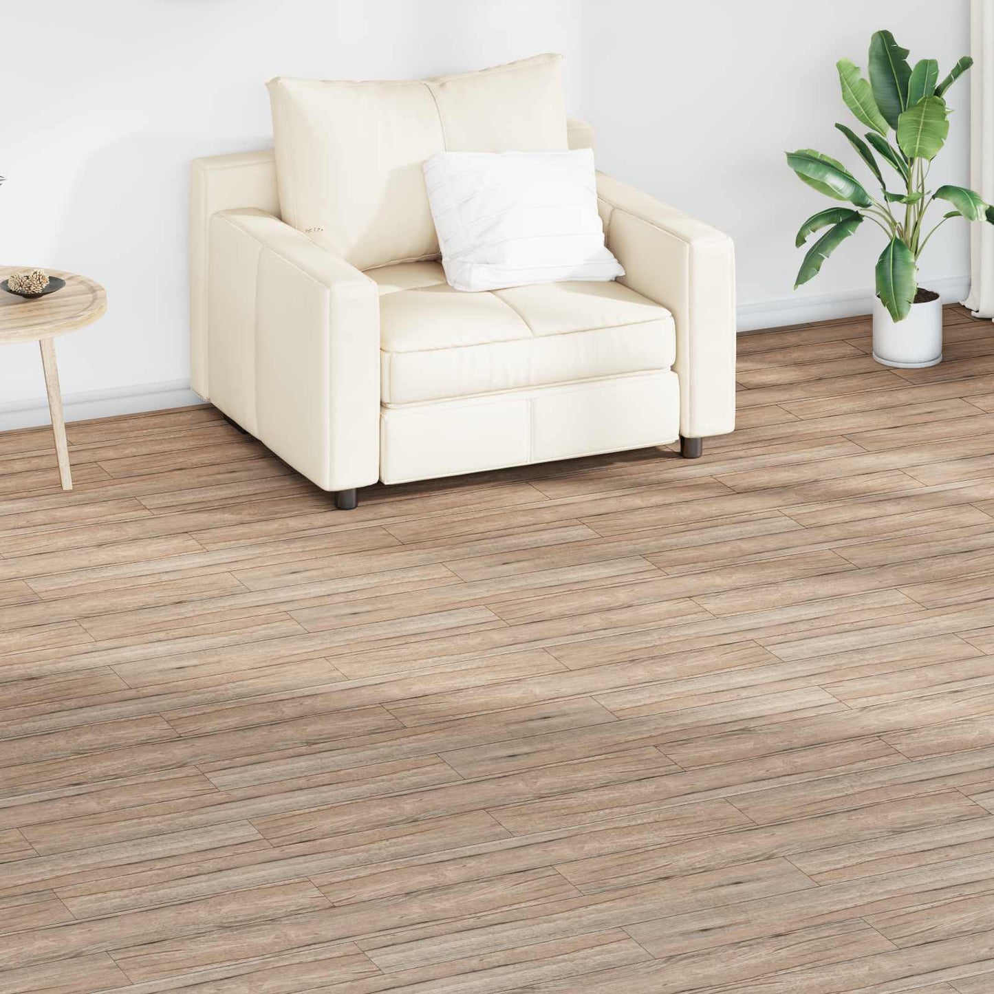 vidaXL Flooring Planks 18 pcs Oak Brown 2.51 m² PVC