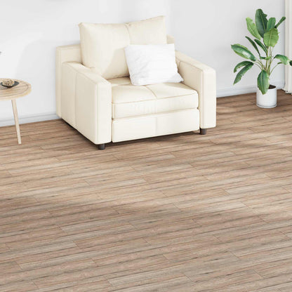 vidaXL Flooring Planks 18 pcs Oak Brown 2.51 m² PVC