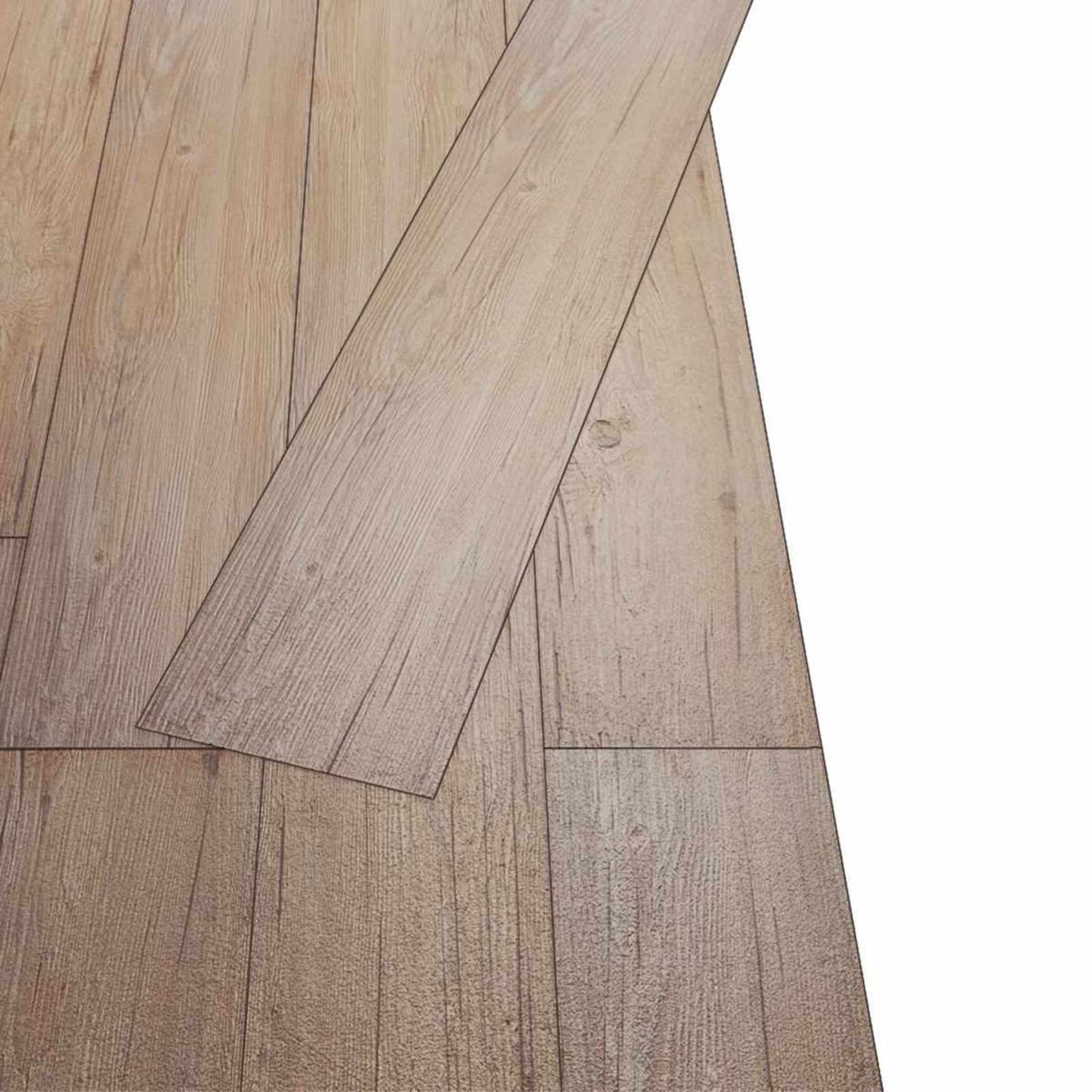 vidaXL Flooring Planks 18 pcs Oak Brown 2.51 m² PVC
