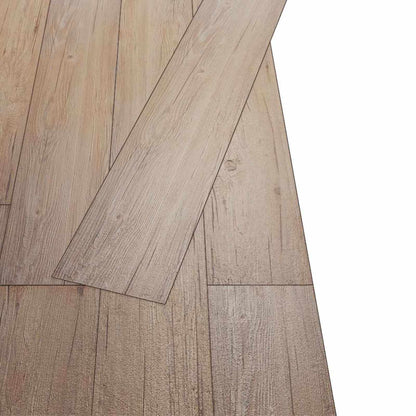 vidaXL Flooring Planks 18 pcs Oak Brown 2.51 m² PVC