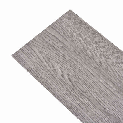 vidaXL Flooring Planks 18 pcs Dark Grey 2.51 m² PVC